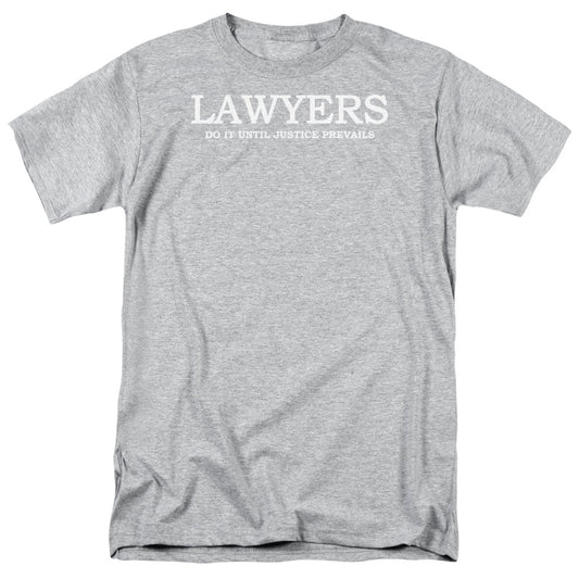 Lawyers Do It Justice - Short Sleeve Adult 18 - 1 - Athletic Heather T-shirt