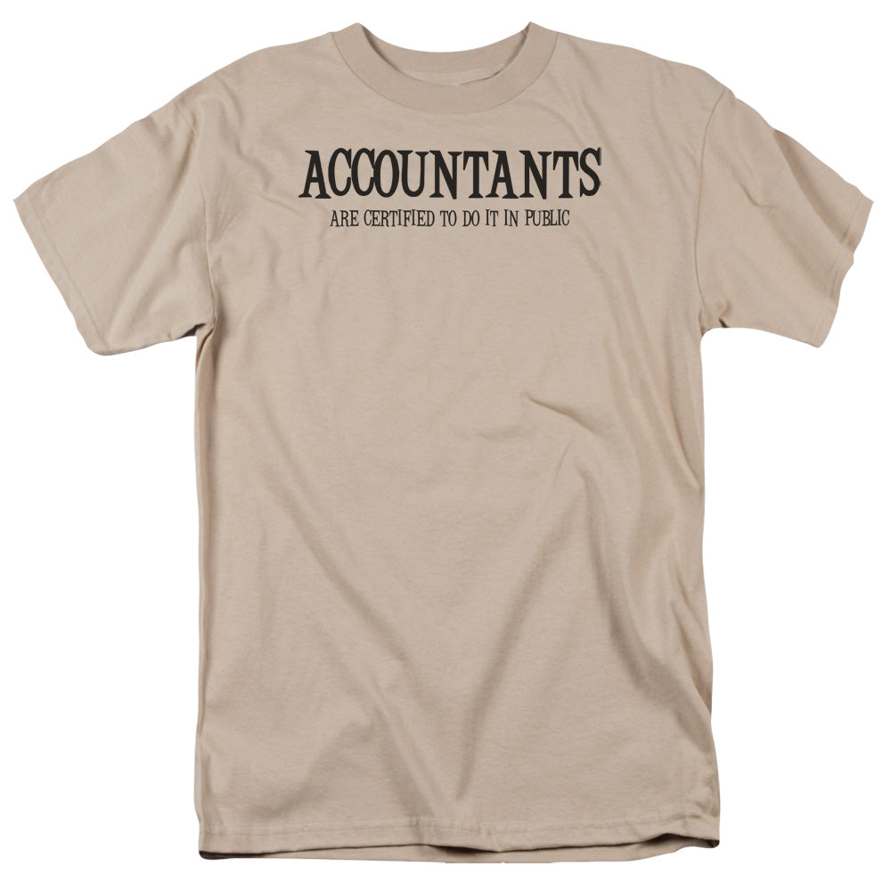 Accountants Do It In Public - Short Sleeve Adult 18 - 1 - Sand T-shirt