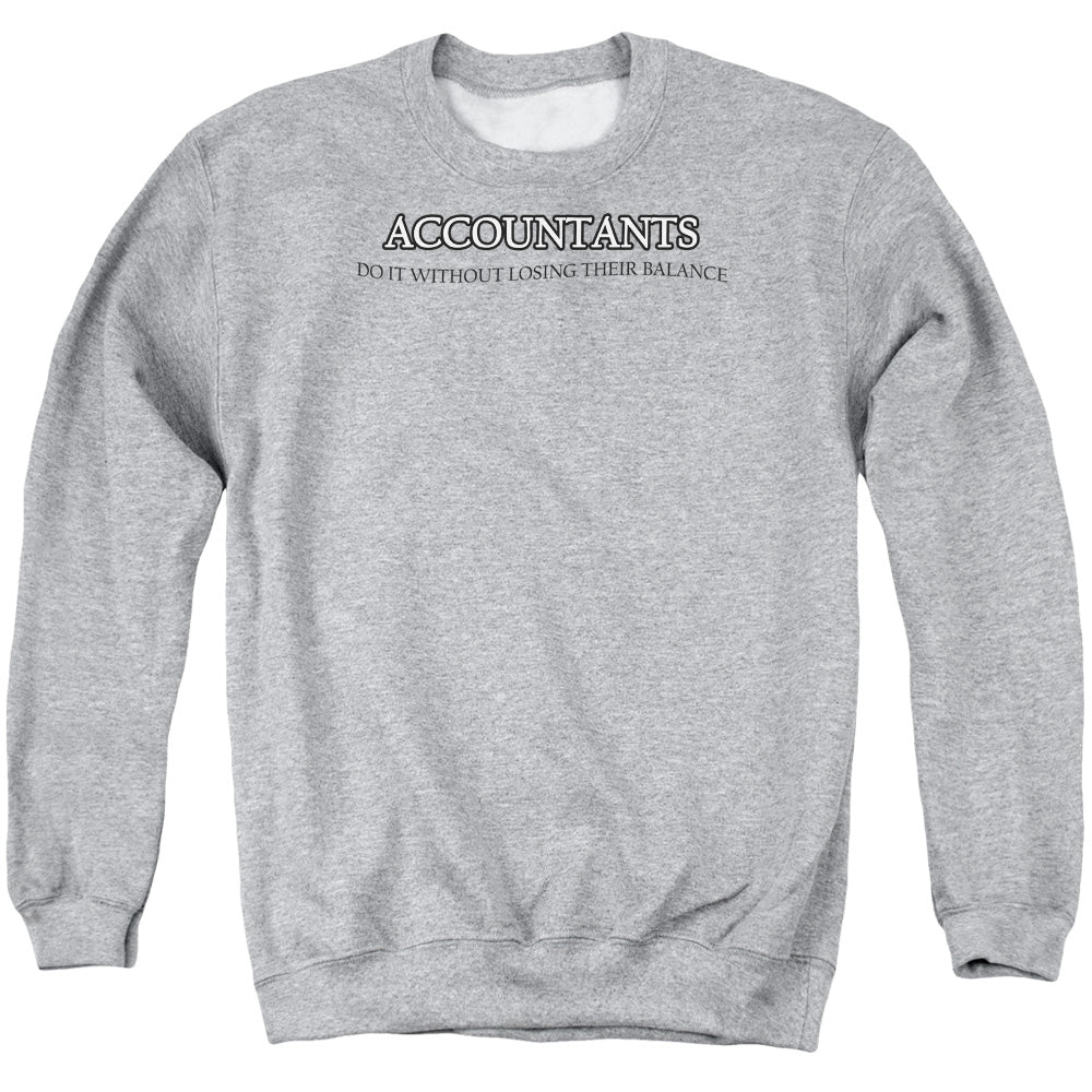 Accountants Do It Balance - Adult Crewneck Sweatshirt - Athletic Heather
