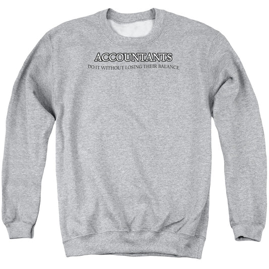 Accountants Do It Balance - Adult Crewneck Sweatshirt - Athletic Heather
