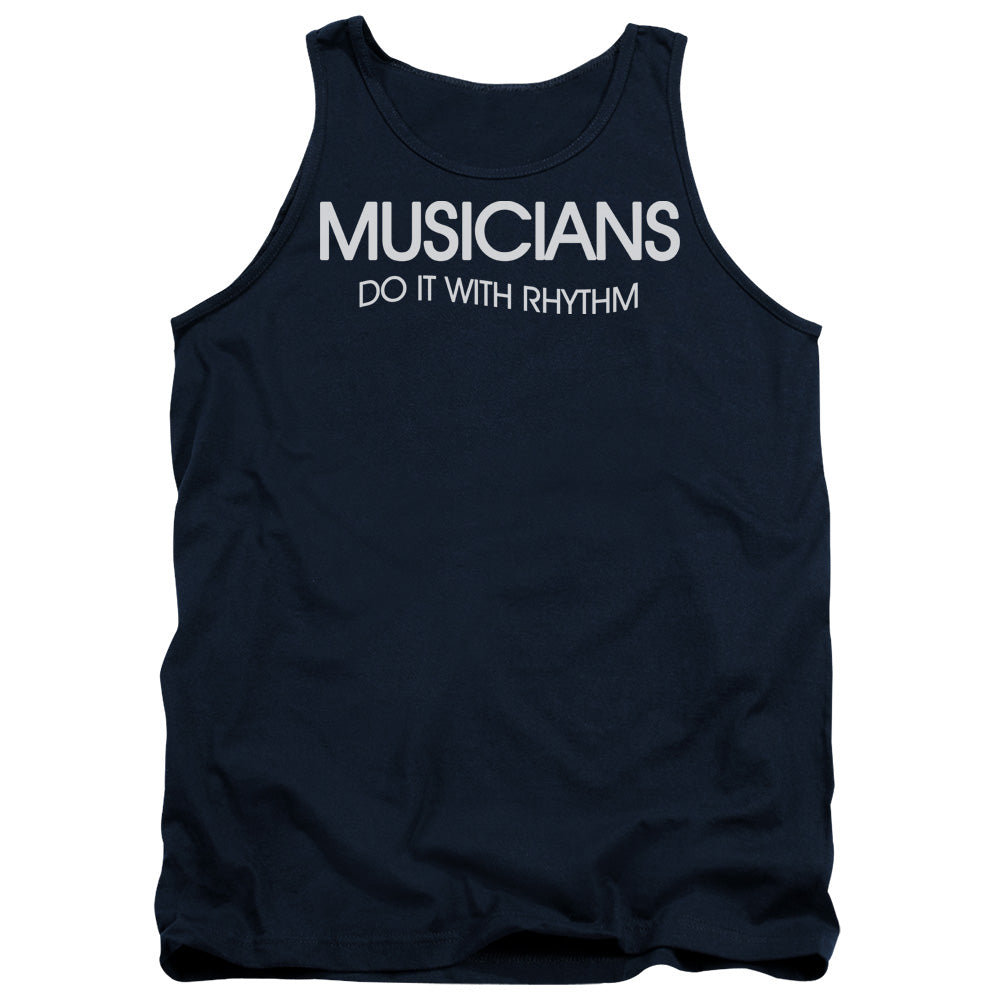 Musicians To It Rhythm - Adult Tank - Navy