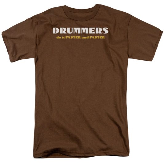 Drummers Do It - Short Sleeve Adult 18 - 1 - Coffee T-shirt