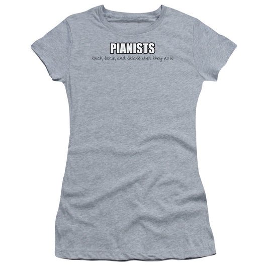Pianist Do It - Short Sleeve Junior Sheer - Athletic Heather T-shirt