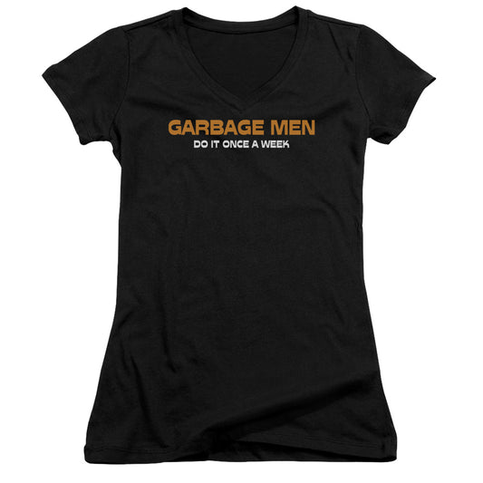Garbage Men Do It-junior V-neck - Black