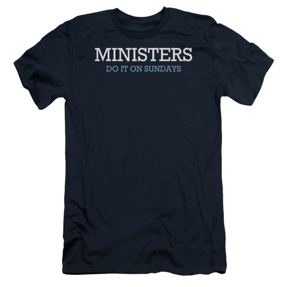 Ministers Do It - Short Sleeve Adult 30 - 1 - Navy T-shirt