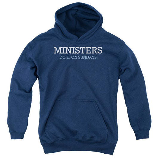 Ministers Do It - Youth Pull-over Hoodie - Navy