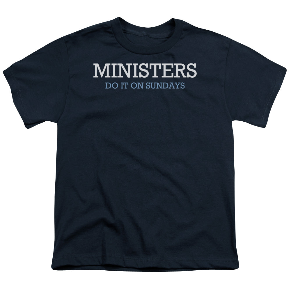 Ministers Do It - Short Sleeve Youth 18 - 1 - Navy T-shirt