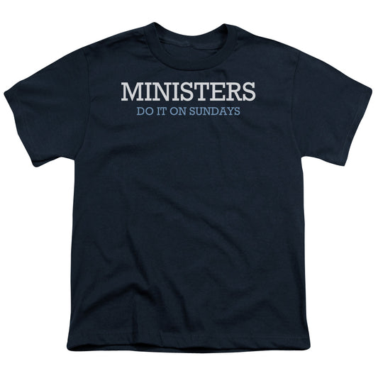Ministers Do It - Short Sleeve Youth 18 - 1 - Navy T-shirt