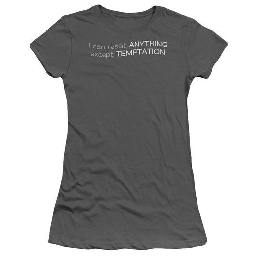 Temptation - Short Sleeve Junior Sheer - Charcoal T-shirt