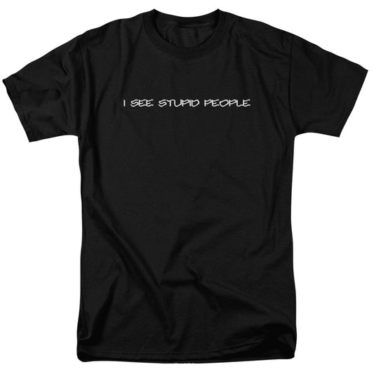 Stupid People - Short Sleeve Adult 18 - 1 - Black T-shirt