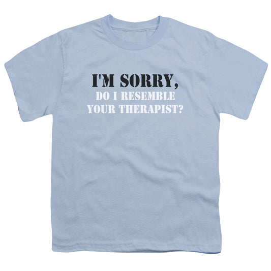Resemble Your Therapist - Short Sleeve Youth 18 - 1 - Light Blue T-shirt