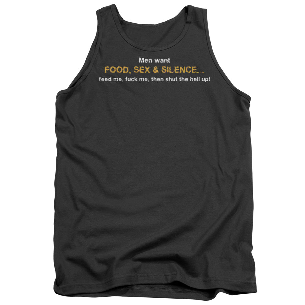 Food, Sex & Silence - Adult Tank - Charcoal