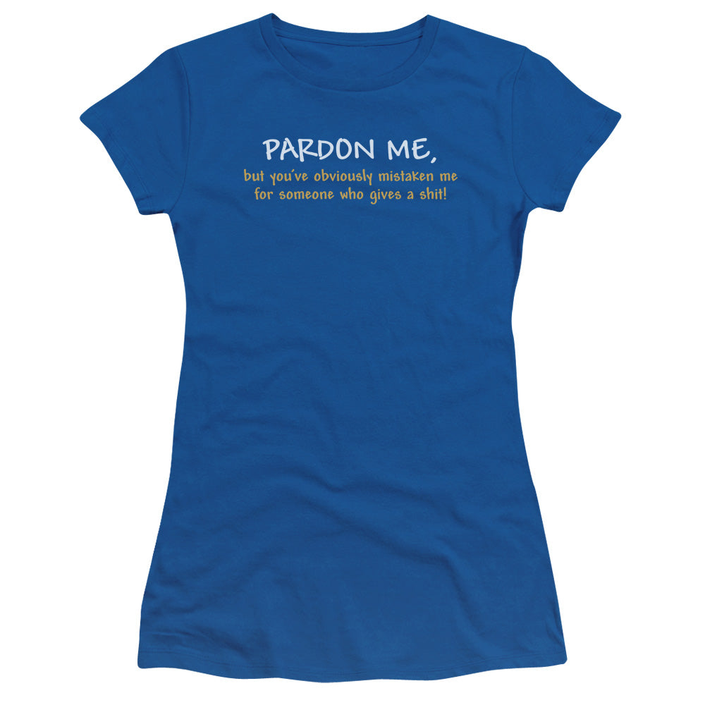 Youve Mistaken Me - Short Sleeve Junior Sheer - Royal Blue T-shirt