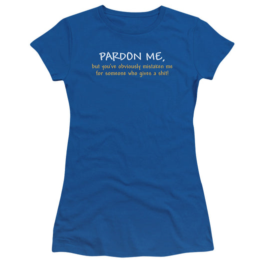 Youve Mistaken Me - Short Sleeve Junior Sheer - Royal Blue T-shirt