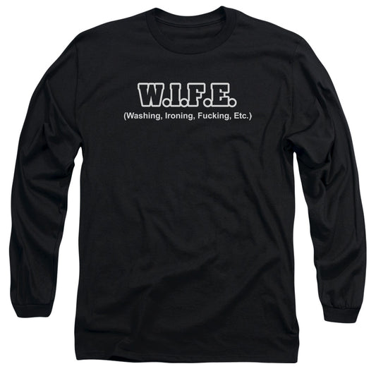 W I F E - Long Sleeve Adult 18 - 1 - Black T-shirt