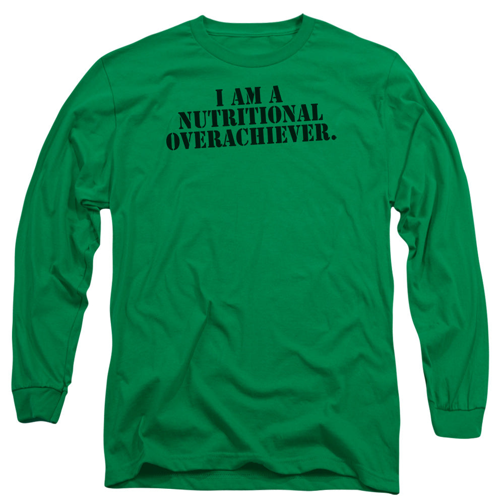 Nutritional Overachiever - Long Sleeve Adult 18 - 1 - Kelly Green T-shirt