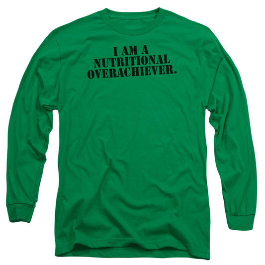 Nutritional Overachiever - Long Sleeve Adult 18 - 1 - Kelly Green T-shirt