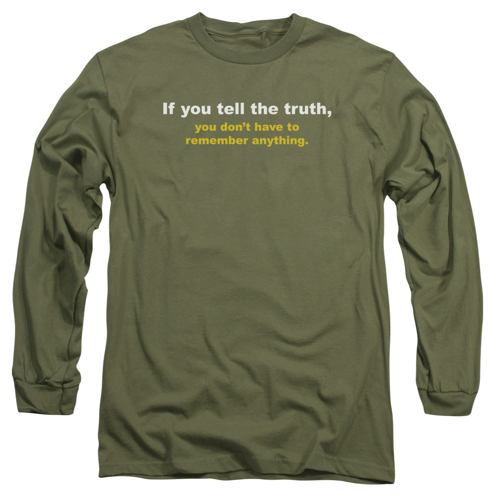 Remember Anything - Long Sleeve Adult 18 - 1 - Military Green T-shirt