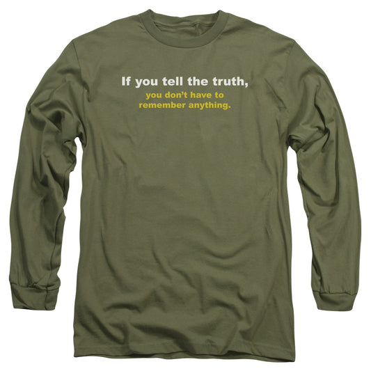 Remember Anything - Long Sleeve Adult 18 - 1 - Military Green T-shirt