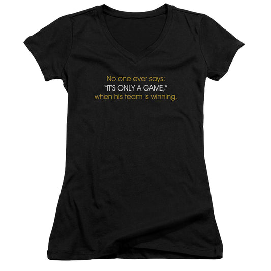 Only A Game - Junior V-neck - Black