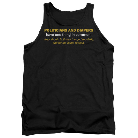 Politicians Like Diapers - Adult Tank - Black