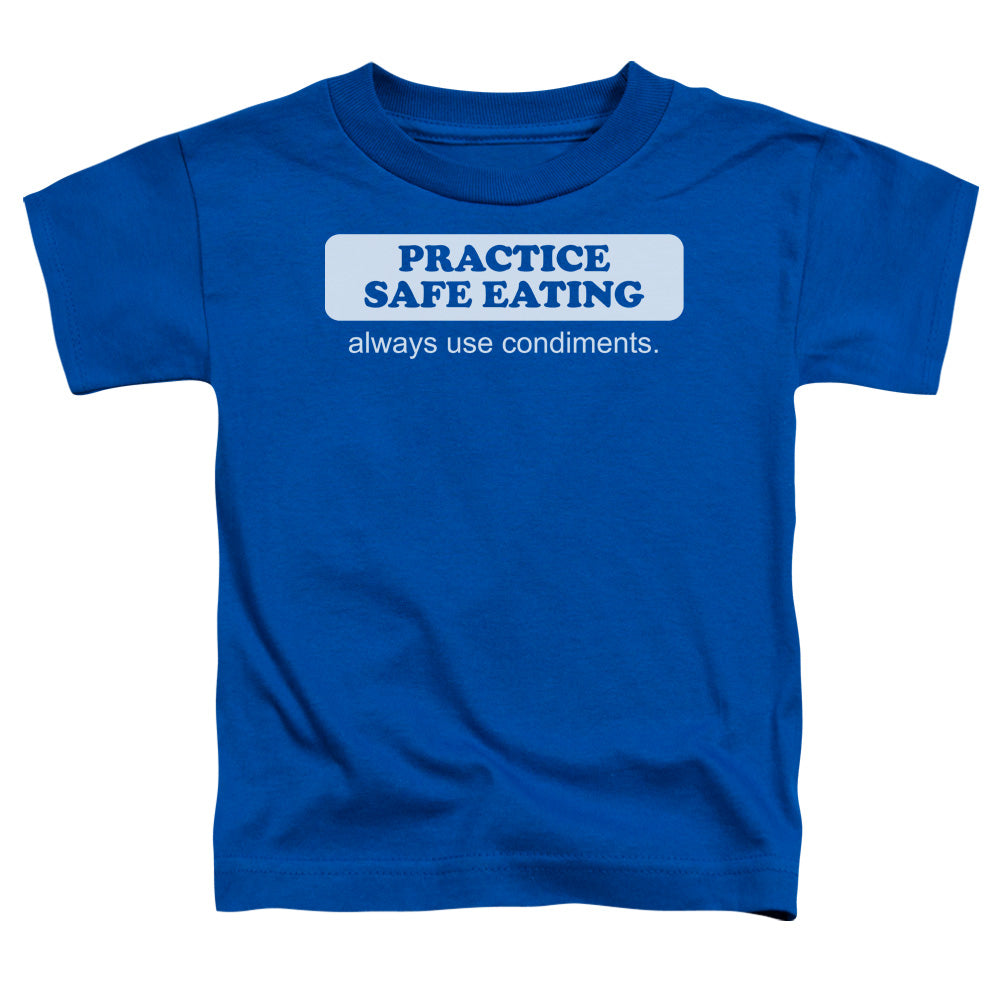 Safe Eating - Short Sleeve Toddler Tee - Royal Blue T-shirt