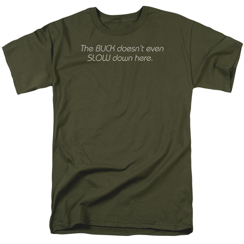 Buck Doesnt Slow - Short Sleeve Adult 18 - 1 - Military Green T-shirt