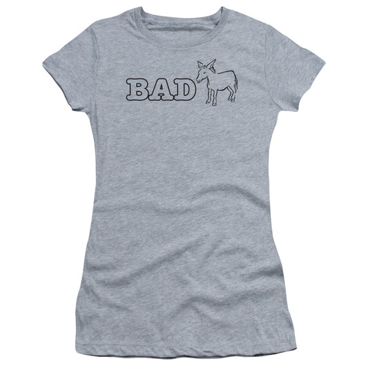 Bad Ass - Short Sleeve Junior Sheer - Athletic Heather T-shirt