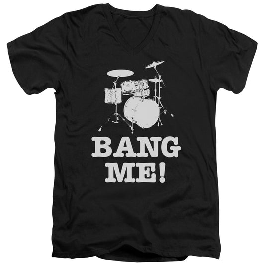Bang Me - Short Sleeve Adult V-neck - Black T-shirt