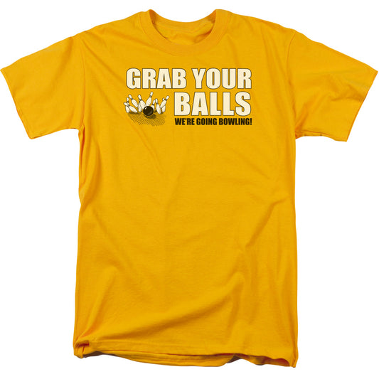 Grab Your Balls - Short Sleeve Adult 18 - 1 - Gold T-shirt