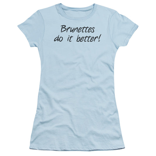Brunettes - Short Sleeve Junior Sheer - Light Blue T-shirt