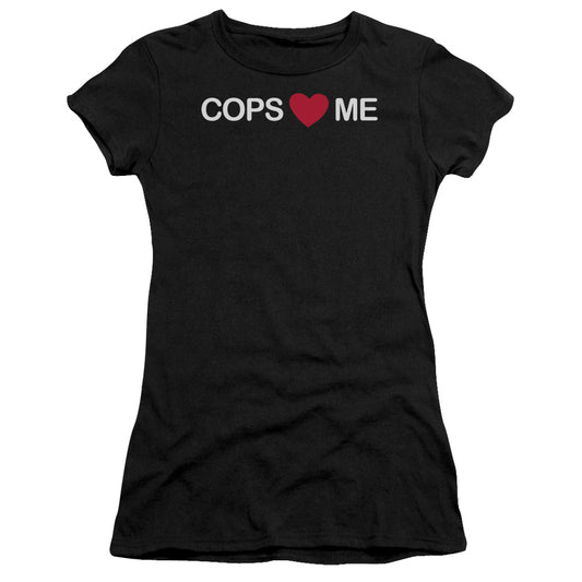 COPS LOVE ME -   JUNIOR SHEER - BLACK T-Shirt