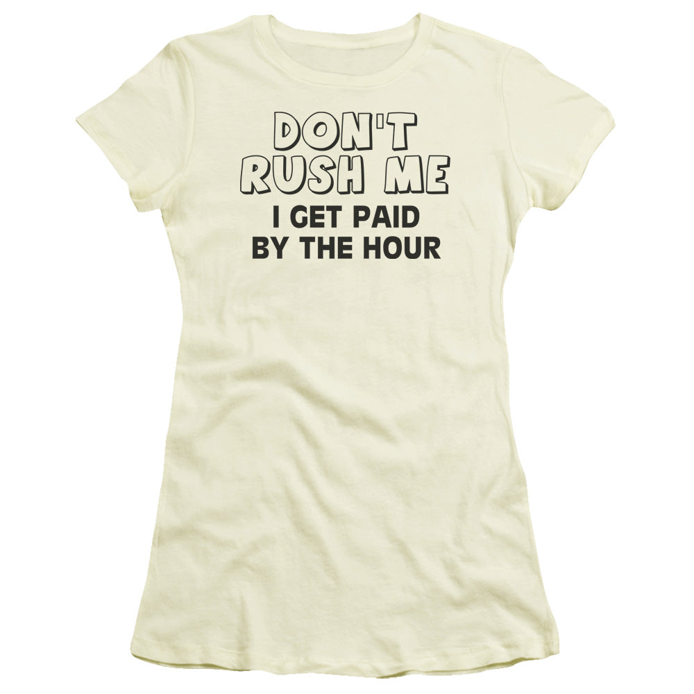 Dont Rush Me - Short Sleeve Junior Sheer - Cream T-shirt