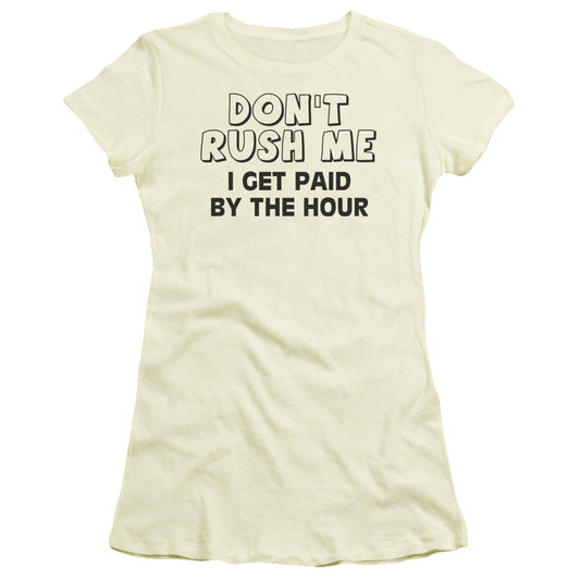 Dont Rush Me - Short Sleeve Junior Sheer - Cream T-shirt