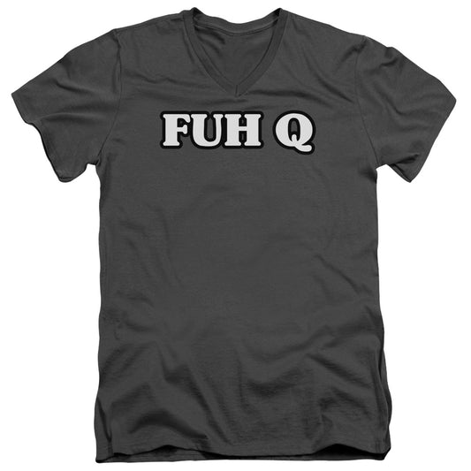 Fuh Q - Short Sleeve Adult V-neck - Charcoal T-shirt