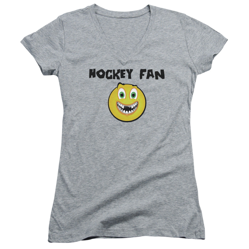 Hockey Fan - Junior V-neck - Athletic Heather