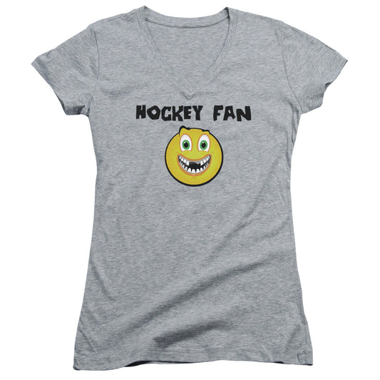 Hockey Fan - Junior V-neck - Athletic Heather