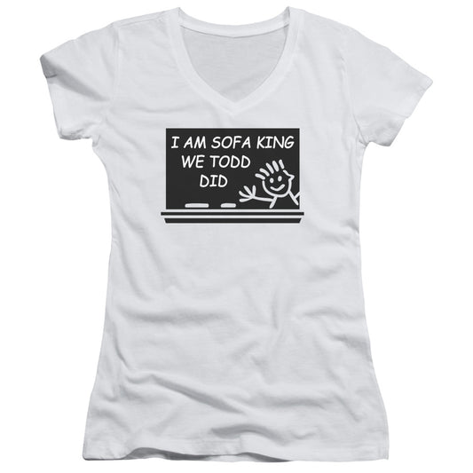 I Am Sofa King-junior V-neck - White