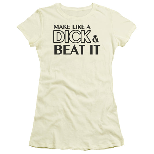 Make Like A Dick - Short Sleeve Junior Sheer - Cream T-shirt