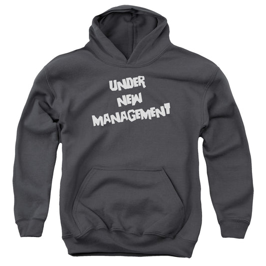 New Management - Youth Pull-over Hoodie - Charcoal