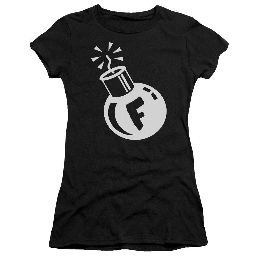 F Bomb - Short Sleeve Junior Sheer - Black T-shirt
