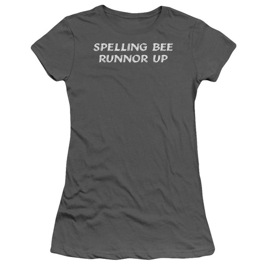 Spelling Bee - Short Sleeve Junior Sheer - Charcoal T-shirt