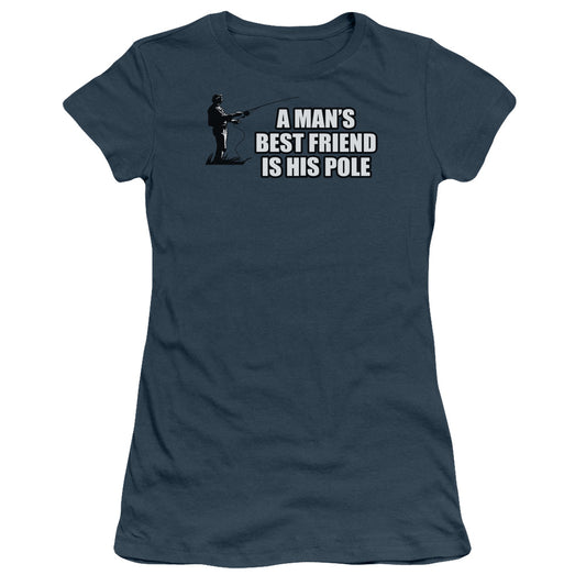 A MANS BEST FRIEND IS HIS POLE -   JUNIOR SHEER - INDIGO T-Shirt