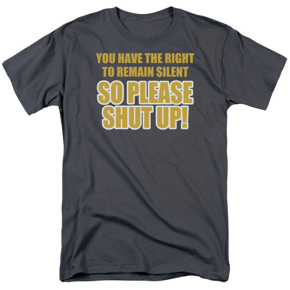 Right To Remain Silent - Short Sleeve Adult 18 - 1 - Charcoal T-shirt