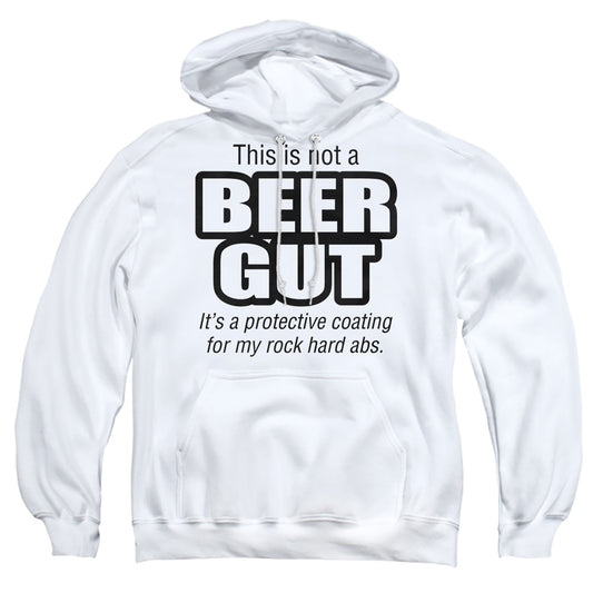 Not A Beer Gut - Adult Pull-over Hoodie - White