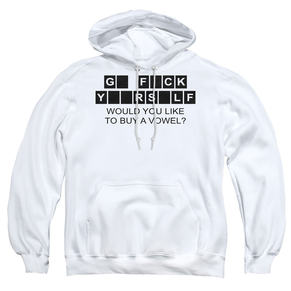 Buy A Vowel - Adult Pull-over Hoodie - White