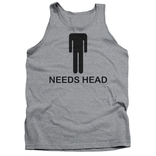 Needs Head - Adult Tank - Athletic Heather
