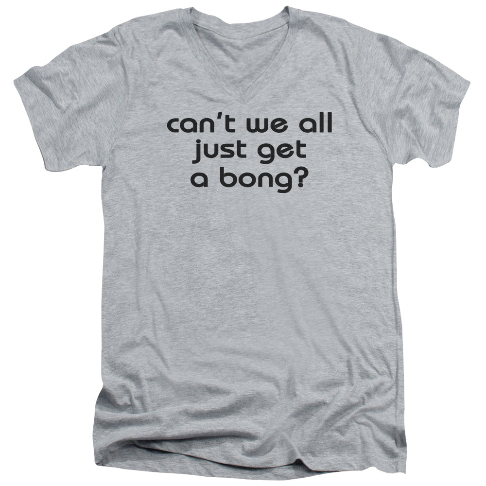 Get A Bong - Short Sleeve Adult V-neck - Athletic Heather T-shirt