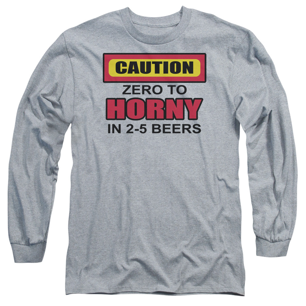 Zero To Horny - Long Sleeve Adult 18 - 1 - Athletic Heather T-shirt