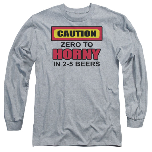 Zero To Horny - Long Sleeve Adult 18 - 1 - Athletic Heather T-shirt